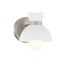 Elegant Brushed Nickel Outdoor Wall Sconce with White Metal Shade