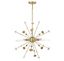 Savoy Meridian Geometric 5-Light Pendant in Natural Brass