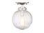 Polished Nickel Glass Globe Semi-Flush Mount Light