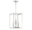 Geometric Polished Nickel 4-Light 18" Pendant