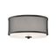 Matte Black Drum 3-Light Flush Mount Ceiling Light