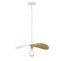 White and Gold Adjustable Metal Pendant Light