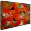 Vibrant Birds on Wires Framed Canvas Art 24 x 18