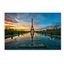 Sunrise in Paris Framed Canvas Landscape Art, 12" x 19"