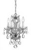 Polished Chrome Mini Chandelier with Clear Italian Crystals