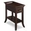 Traditional Chocolate Cherry Solid Wood Side Table with Storage