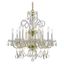 Polished Brass and Crystal 8-Light Candle Chandelier