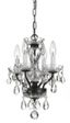 Bronze Mini Crystal 4-Light Chandelier with Spectra Crystals