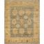 Handmade Oushak Grey and Gold Wool Rectangular Rug 9' x 12'