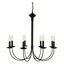 Elegant Colonial Black Metal 8-Light Candle Chandelier