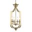 Elegant Antique Gold Globe Pendant with Glass Shade, 12" Wide