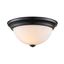 Black Frosted Glass 12" Flush Mount Ceiling Light