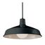 Sherman Industrial Black Metal Dome Pendant Light 15.5"