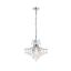 Elegant 6-Light Chrome Pendant with Clear Royal Cut Crystals