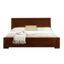 Elegant Walnut Full Platform Bed with Paneled Headboard