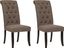 Tripton Graphite Linen Upholstered Side Chair with Tufted Back - Set of 2