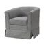 Tucker 28" Steel Gray Woven Fabric Swivel Barrel Accent Chair