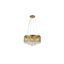 Elegant Tully Brass Drum Pendant with Crystal Florets