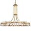 Clover Aged Brass 12-Light Chandelier with Glass Ball Accents