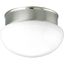 Brushed Nickel Two-Light Glass Bowl Ceiling Fixture