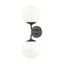 Stella Old Bronze 2-Light Dimmable Wall Sconce with White Glass Shade