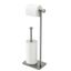 Nickel Minimalist Freestanding Toilet Paper Holder with Reserve