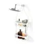 Flex White Minimalist Plastic Shower Caddy with Suction Mount