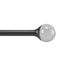 Matte Black Adjustable Steel Curtain Rod with Resin Finials