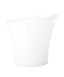 Slim Metallic White Plastic Office Waste Basket