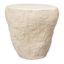 Cream White Textured Round Outdoor Side Table