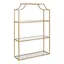 Gold Scalloped Glass Wall Shelf with Four Tiers