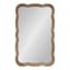 Hatherleigh 24" x 38" Rustic Brown Scalloped Wood Wall Mirror