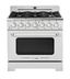 Marshmallow White 36" Retro Freestanding Gas Range with Convection Oven