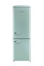 Ocean Mist Turquoise Retro Bottom Freezer Refrigerator with Glass Shelves