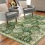 Penrose Green and Ivory Synthetic 8' x 10' Area Rug