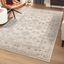 Ivory Brown Stain-Resistant Rectangular Synthetic Rug 9' x 12'