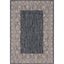 Charcoal Gray Floral Synthetic 4' x 6' Outdoor Area Rug