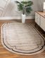 Serene Oasis 8' x 10' Oval Braided Brown Abstract Synthetic Rug