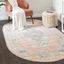 Whitney Pink and Ivory Oval Medallion Rug