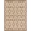 Brown Geometric Synthetic Stain-Resistant Outdoor Rug 7' x 10'