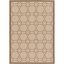 Brown Geometric Synthetic Stain-Resistant Outdoor Rug 7' x 10'