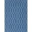 Coastal Charm Easy-Care Blue Trellis Synthetic Outdoor Rug 8' x 11'4"