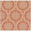 Terracotta Square Outdoor Rug 6' Easy-Care Synthetic Reversible