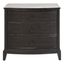 Black Oak 3-Drawer Nightstand with Stone Top