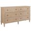 Rustic Natural Oak Double Dresser with Dovetail Drawers