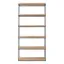 Rustic Natural Oak and Metal 6-Shelf Etagere