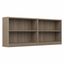 Ash Gray Adjustable 2-Shelf Bookcase Set