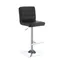 Contemporary Black Leatherette Swivel Adjustable Bar Stool