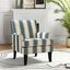 Navy Stripe Gleaming Nailhead Trim Club Accent Chair