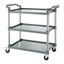 Gray 3-Shelf Heavy Duty Rolling Utility Cart with Lockable Wheels